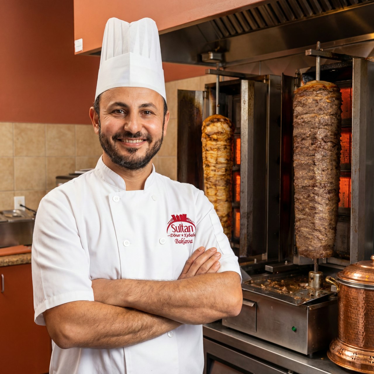 Chef Sultan at the döner spit